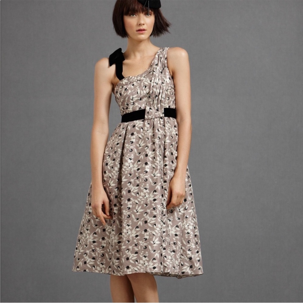 BHLDN Hitherto asymmetrical velvet and silk dress